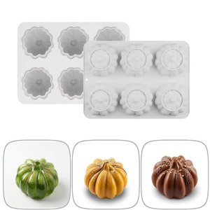 Molde de silicona de 6 cavidades para pastel de calabaza, apto para alimentos, antiadherente, bandeja para hornear postres, molde DIY para fondant, chocolate, dulces y jabón para Halloween - Product Image 6