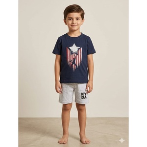 Conjuntos de pantalones cortos para niños Stockify de calidad de exportación, conjunto de camisa y pantalones cortos a la moda, ropa informal a juego para niños, ropa de verano elegante en oferta - Product Image 1