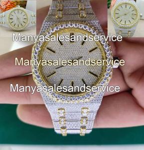 Reloj de Lujo para Hombre con Movimiento de Cuarzo Moissanite, Acero Inoxidable, Cristal Automático, Estilo Hip-Hop, Resistente al Agua 10 Bar - Product Image 4