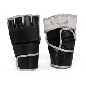 Rahsal Industries MMA Kick Boxing Half Finger Unisex Leather Training Gloves with for Closure and Customized Packaging - Product Image 3
