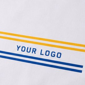 <b>White</b> And Royal Blue Raglan Long Sleeve T Shirt Men Premium Cotton Crew Neck Casual Graphic Baseball Tee Yellow Trim Custom OEM - Product Image 5
