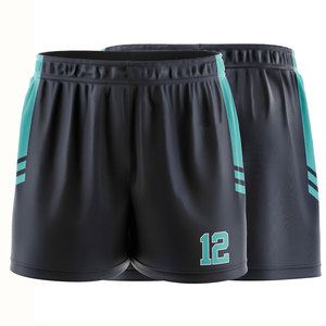 Fully Customised High Quality 100 Percent Polyester Athletic Training Match Yellow Sports Team Football <b>Soccer</b> Shorts for Men - Product Image 6