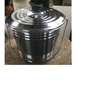 Seaux en acier inoxydable de 10 L, durables, étanches, écologiques, portables avec couvercle, meilleure qualité, pas cher, 304 - Product Image 4