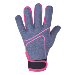 Guantes deportivos unisex, color rosa y gris, que absorben la humedad, transpirables, antideslizantes, compatibles con pantalla táctil, cierre de gancho y bucle, para todas las estaciones - Product Image 3