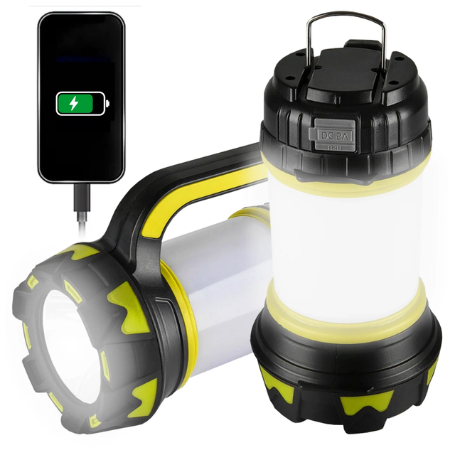 Rechargeable Flashlight Powerbank with Sidelight Camping Lamp