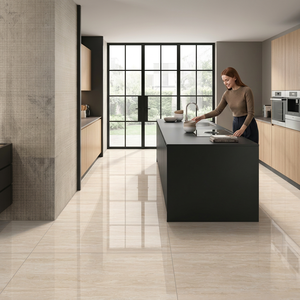 Carreaux de porcelaine émaillés brillants Modern Greens 600x1200mm 12mm d'épaisseur, antidérapants, aspect marbre de luxe, pour sols et murs de villas - Product Image 3