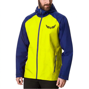 <b>Red</b> and Blue Men's Hooded Bomber <b>Jacket</b> with Canvas <b>Waterproof</b> Sporty Winter Outerwear - Product Image 3