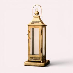 Farol de Metal con Base de Vidrio para Exteriores, Estilo Europeo, Decoración de Jardín, Modelo de Portavelas, Adornos de Hierro, Faroles de Viento - Product Image 3