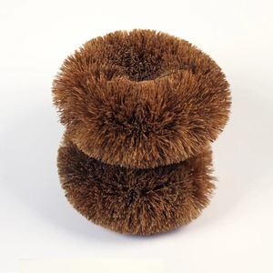 Coconut fiber coir scourer <b>round</b> tawashi <b>brush</b> scrubber dish cleaning scrubbing <b>brushes</b> wholesale - Product Image 5