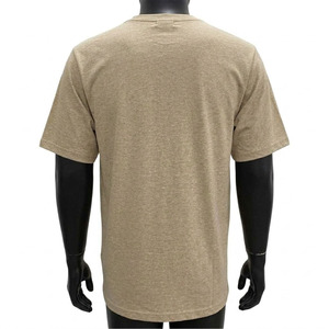 เสื้อยืดสีเบจผู้ชายสั่งทำโลโก้ขายส่ง ผ้าฝ้าย 100% ระบายอากาศได้ดี คุณภาพสูง แขนสั้น คอกลม สำหรับผู้ชาย - Product Image 3