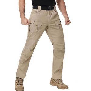 Pantalon cargo extensible à coupe décontractée pour homme, confortable, durable, multi-poches, pour le travail et les activités de plein air, avec tissu extensible flexible - Product Image 2
