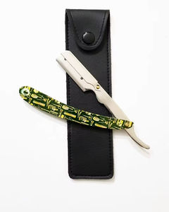 Navaja de Barbero Nueva Personalizada, Navaja Recta 2 en 1 de Alta Calidad, Herramienta de Afeitado con Empaque de Cuero y Logotipo Personalizado Subhan - Product Image 3