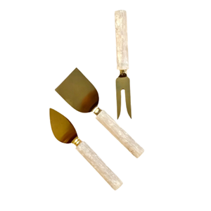 Good Looking Best Quality White Color Stainless Steel <b>Cheese</b> <b>Knives</b> <b>Set</b>, Modern Stainless Steel and Epoxy Resin <b>Cheese</b> Cutlery - Product Image 5
