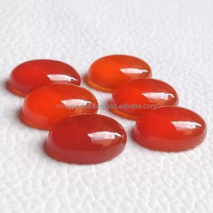 Cabujón con parte posterior plana ovalada de ónix rojo Natural de 6x8mm, venta al por mayor, piedras preciosas calibradas sueltas, últimos productos de moda de proveedor indio - Product Image 2