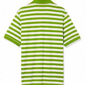 เสื้อเชิ้ตโปโลแขนสั้นผ้าแคนวาสผสมโพลีเอสเตอร์/คอตตอนสีเขียวมะนาวขาวสไตล์วินเทจสำหรับผู้ชาย ระบายอากาศได้ดี เหมาะสำหรับใส่เล่นกอล์ฟหรือใส่ลำลอง - Product Image 2
