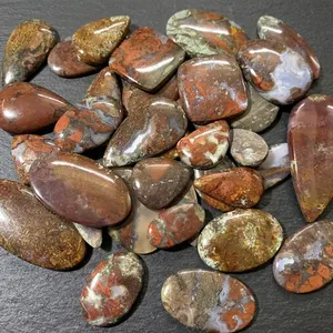 Piedras de Ágata Musgosa Roja Natural de Alta Calidad AAA, Cabujones Ovalados Sueltos, Certificado IGI, para Joyería, Personalizables - Product Image 2