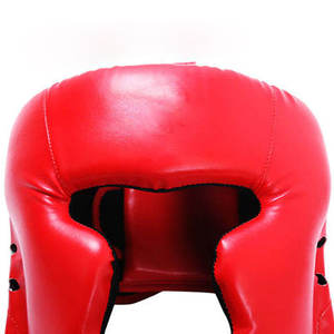 Protège-tête d'entraînement renforcé rouge - Écran facial ergonomique pour le sparring - Coque de protection rembourrée ultra-résistante - Product Image 5