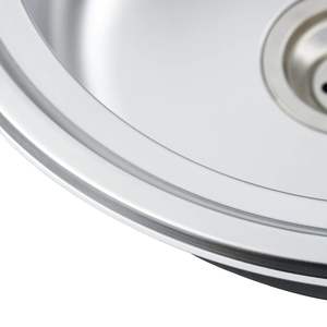 Fregadero de Cocina Ovalado de Acero Inoxidable con Colador - Product Image 5