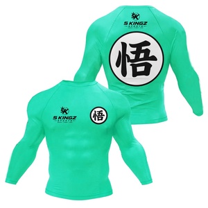 Rash Guard BJJ MMA <b>Kimono</b> <b>Men</b> Brazilian Grappling Boxing Uniform Front Logo Breathable Lightweight Spandex/Polyester Adults - Product Image 4