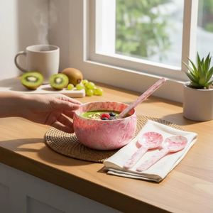 Bol décoratif en résine Cosmic Flare |   Plat de présentation unique en céramique artisanale Nébuleuse pour la décoration intérieure - Product Image 5