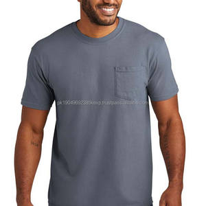 Camisetas de Hombre de Color Blanco con Bolsillo, Cuello Redondo, Manga Corta, Corte Regular, Estilo Casual de Verano, Camisetas de Algodón para Hombre - Product Image 5