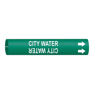 Marcador de Tuberías Brady CITY WATER Snap-On para Líneas de Agua Industriales y de Construcción - Product Image 2