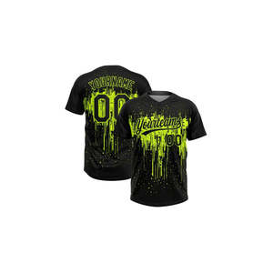 Maillots de baseball personnalisés en gros pour hommes, impression par sublimation, uniformes de baseball taille USA, logo et numéro, maillot de baseball en mesh - Product Image 2