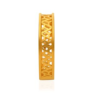Titan Lattice <b>Men's</b> Gold <b>Ring</b> Trendy Luxury Gold Tone Abstract Geometric <b>Ring</b> <b>for</b> <b>Men</b> Wide Band Openwork Statement Fashion - Product Image 4
