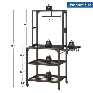 Heavy Duty 3D <b>Printer</b> <b>Stand</b> with Filament Storage Rack and T-Shaped Spools Holder Wheels Essential Accessory for 3D <b>Printers</b> - Product Image 1