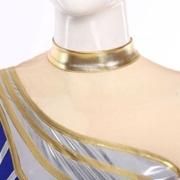 Justaucorps métallique pour femmes à manches longues body patinage artistique Performance Costumes gymnastique rythmique acrobatie danse de salon