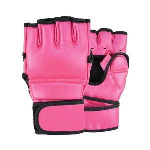 Gants d'entraînement MMA en cuir de haute qualité 2026, personnalisés, épaissis, résistants à l'usure, demi-doigts, pour la pratique du MMA - Product Image 1