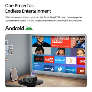 Mini-projecteur portable Android AKEY9S 2026, résolution native 1080P, 4K, home cinéma, haute luminosité, Smart TV, jeux, football, Netflix, karaoké, OEM - Product Image 5