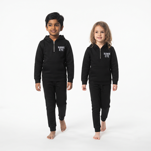 Conjunto de chándal con capucha y media cremallera de dos piezas para niños, nueva colección primavera y otoño, ropa infantil con capucha y manga larga, conjunto de chándal para bebé con media cremallera - Product Image 5