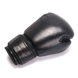 Dynamic Gears Boxing Gloves Leather Training Gloves <b>Velcro</b> Closure Breathable Adult Unisex Black Professional Boxing Gloves - Product Image 5