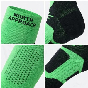 North Approach <b>Knee</b> <b>High</b> Running <b>Socks</b> Green Breathable Spandex Polyester Adult Summer Sports <b>Socks</b> - Product Image 4