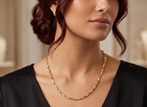 Cadena de Oro con Diseño de Onda Trenzada DIVYORO - Product Image 3