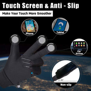 Gants de course pour hommes écologiques, imperméables, compatibles écran tactile, athlétiques, respirants, élégants, à doigts complets, ultra-fins pour l'hiver - Product Image 4