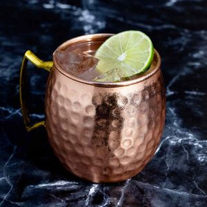 Copper <b>serving</b> mug <b>set</b> coastal marketplace <b>beverage</b> cups handmade premium cocktail drink mugs durable finish - Product Image 3