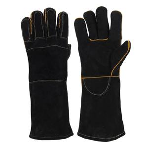 Custom 14 Inch Split Cowhide Leather Welding Gloves with Cotton Liner Heat Resistant Flame Resistant Safety PPE Work Gloves - Product Image 1