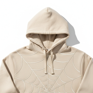 Sudadera con capucha lisa al por mayor, con etiqueta personalizada, para hombre, de forro polar grueso, tipo pullover, con diseño de telaraña, unisex, ODM - Product Image 4