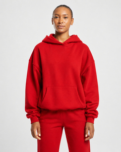 Sudadera con capucha oversize de moda para mujer 2026, jersey básico de color liso, top holgado, sudadera con capucha negra al por mayor - Product Image 4