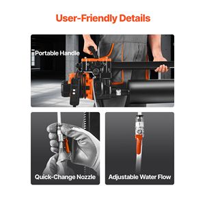 Macchina per Carotaggio Diamantato 0.8-8 Pollici, per Foratura a Secco e Umido del Calcestruzzo, con 8 Punte, Montaggio a Pavimento, Macchina per Carotaggio da 8 Pollici - Product Image 5