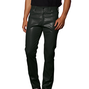 Pantalones de Cuero Casuales Ligeros para Hombre, Fabricados en Fábrica, Venta Caliente, Alta Calidad, Venta al Por Mayor, MOQ Bajo, Impermeables, Transpirables, Cintura Elástica - Product Image 3