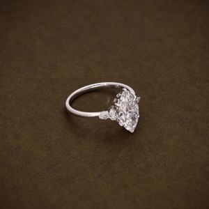 Diamant de laboratoire CVD 1,00 carat taille marquise, clarté VS1, couleur F, certifié IGI, or blanc 18 carats, pour fabricant de bijoux pour femmes - Product Image 4