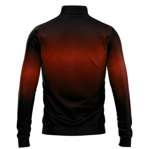 Sudadera de algodón para hombre con logo frontal, manga larga, media cremallera, transpirable, ajustada, para correr y hacer ejercicio al aire libre, con cremallera 1/4 - Product Image 2