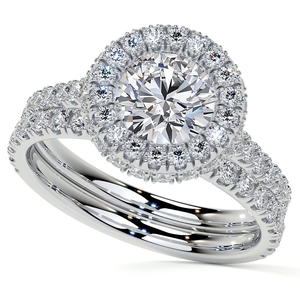 2024 nueva llegada 14K oro blanco anillo de compromiso para mujer VVS GRA certificado corte redondo Moissanite diamante para boda - Product Image 1