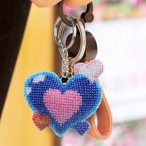 DIY Bead Cross Stitch Keychain Printed Bead Embroidery Needlework <b>Key</b> <b>Ring</b> Kit for Women <b>Bag</b> Pendant Beadwork Handmade Craft - Product Image 6