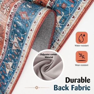 Tappeto Vintage per Interni 5 x 7 Pollici, Design Invecchiato Anti-Perdita di Pelo, Set da 1 Pezzo - Product Image 2