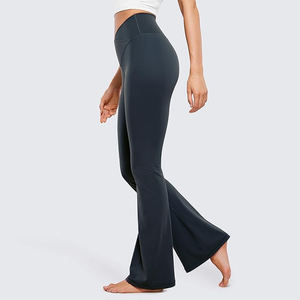 Leggings de Yoga Antibacterianos, Transpirables y Suaves para Mujer, Talla Grande, Cintura Alta, Estilo Flare, Largos, Diseño Sólido - Product Image 3