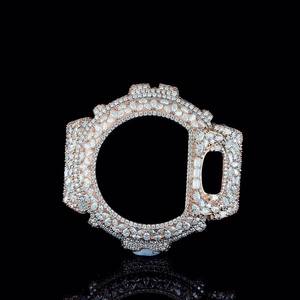 Boîtier de montre G-Shock Starspire Jewels Hip Hop en diamant VVS couleur D, certifié GRA, testeur de diamant inclus, lunette de montre glacée en moissanite argentée/ton argenté - Product Image 1